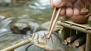 Bamboo Seafood Feast 🦐 | Miniature CookingASMR.  #mini#seafood#Bamboo