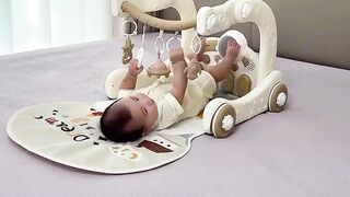 Baby play gym with activity walker