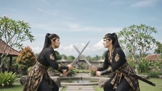 dua bidadari cantik bertarung