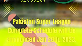 PSL 2023 Schedule