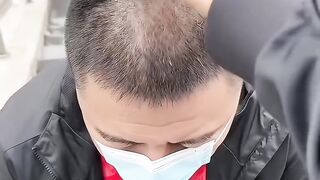 Hair fiber spray for front hairline