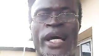 The man of God thanking those who stude to support the children