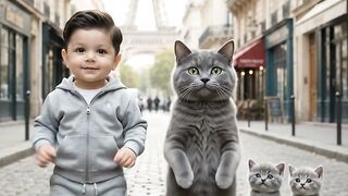 Cute baby n kitties lovely video ❤️