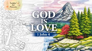 1 John 4 • God Is Love | Peaceful Scripture Reflection & Paint-by-Numbers
