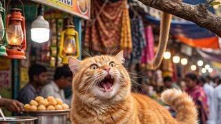 Cat vs Monkey 😂 | The Fuchka Thief!