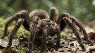 Tarantula vs. Scorpion in the Forest - 森林裡的狼蛛大戰蝎子