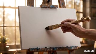 Brushstroke Magic: When Art Becomes Reality – Living Sunset Landscape