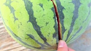 A perfectly ripe watermelon