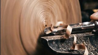 Wood Turning a Bowl on a Lathe | Satisfying Woodworking ASMR