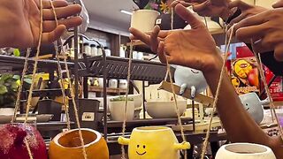 Decorative hanging flower pot