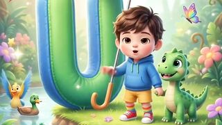 ABC Alphabet Learning with toddler and dinosaur