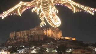 Dragon drone light show celebration 🤞🤞