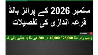 Don't Miss The September 2026 Prize Bond Draw #prizebond #sep #updates