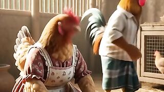 Village Chicken Couple & Their Cute Kids | Hilarious AI Animated Video