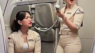 Intip Kesibukan Pramugari2 Cantik Super Air Jet dalam Pesawat