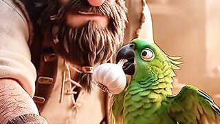 This Viking Chef Has the Craziest Cooking Partner 😂🦜