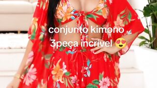 3-piece kimono set