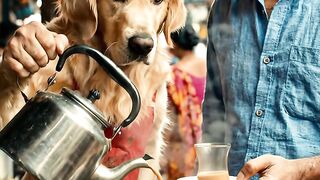 When Your Tea Seller Is a Dog 😂🐶