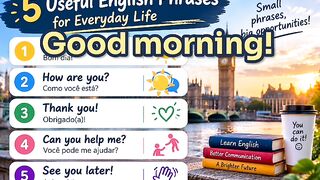 🇬🇧 5 Frases em Inglês que Você Precisa Aprender Hoje! | English for Beginners