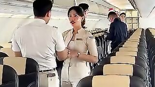 .A busy cabin before the first passenger steps onboard