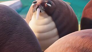 Funny 3D Walrus Rabbit Animation Shorts | Hilarious Funny Animal Video