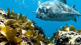 This Giant Ocean Sunfish Came WAY Too Close 😳🌊