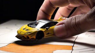 Cinematic presentation of "Hot Wheels" car characters.