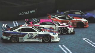 Cinematic presentation of "Hot Wheels" car characters. 4