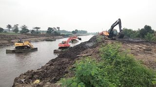 River widening project