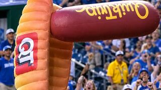 35 Seconds to Get This Giant Hot Dog in the Bun! 🌭⚾