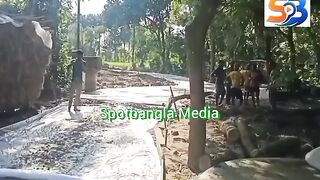 ‌বিক্রম পুর পঞ্চায়েতের গোয়াল চাদ পুরে রাস্তা কাজ
