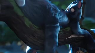 Funny 3D Animated Panther & Cute Creature Encounter | Try Not To Laugh Shorts