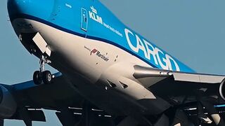 KLM CARGO BOEING 747-400F Departing Schiphol Airport via rwy 24🚀