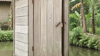 Defecating in the fish pond