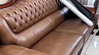 Adhesive leather sheet for bike, sofa