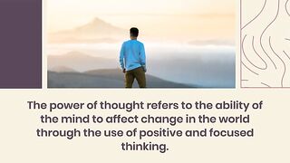 POWER OF THOUGHT.