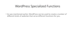 online home business Wordpress-Specialized-Functions