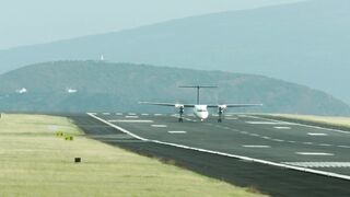 Aircraft Taking Off From Faial,Azores