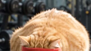Gym Bro Cat Working Hard! 💪 🏋️‍♂️😼 #shorts #funnycats