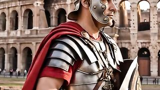 Roman Soldier at Colosseum Rome - SPQR Legionnaire in Full Armor | Ancient Rome 4K