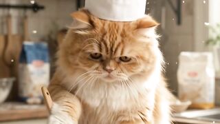 MasterChef Cat Cooking Up Something Special! 👨‍🍳🥞🐱 #shorts
