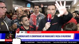 Bruno Henrique vence a disputa aérea e é chamado de monstro v1