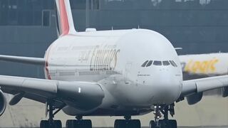 🚀 BIG BOY TAKEOFF 🚀 Emirates A380 leaving FRA via runway 18