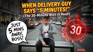 When Delivery Guy Says "5 Minutes!" 🕒😭 #shorts