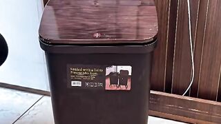 Push button dustbin