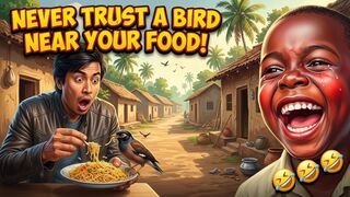 Never trust a bird near your food! 😂 #shorts #funny