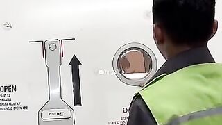 Pramugari Super Air Jet Buka Pintu Pesawat Airbus A320-200 🥰🥰👍👍.mp4