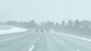 Viajando em dia de Neve Boston massachuster