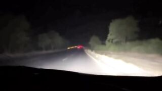 Night travel with car