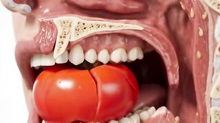 How does the human body digest food after eating something without eating?